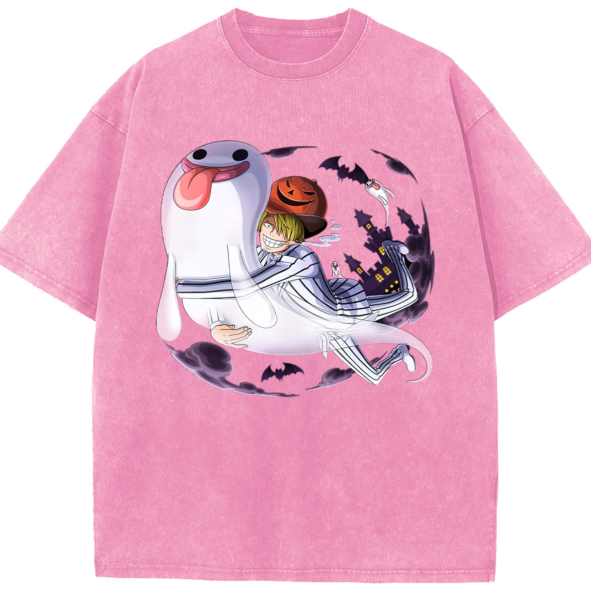 （画像用） ワンピース サンジ ONE PIECE Sanji 綿100% ヴィンテージ風 半袖Tシャツ（フロントプリント）